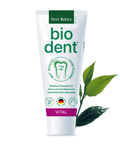 biodent Vital Zahnpasta – fluoridfrei mit Zeolith & Olivenblattextrakt